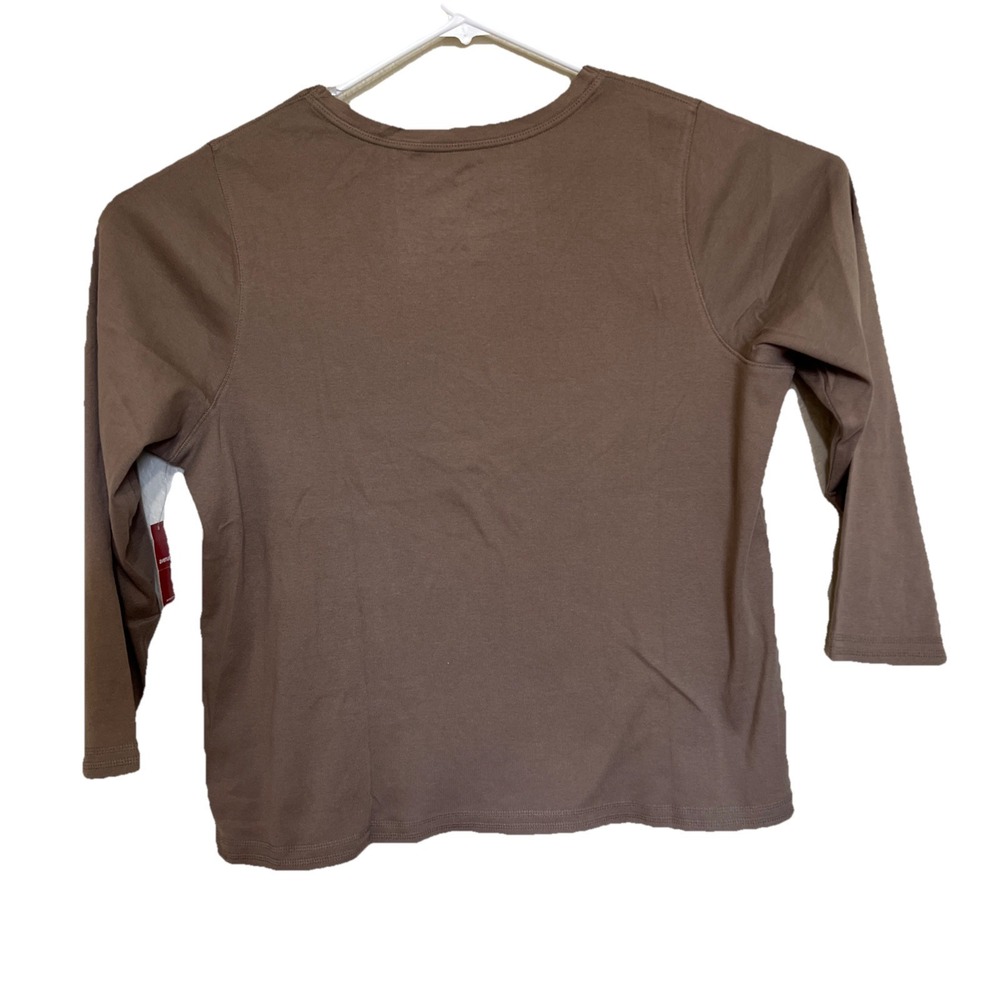 Avenue NWT Weekend Tee Long‎ Sleeve Brown Plus Size 22/24